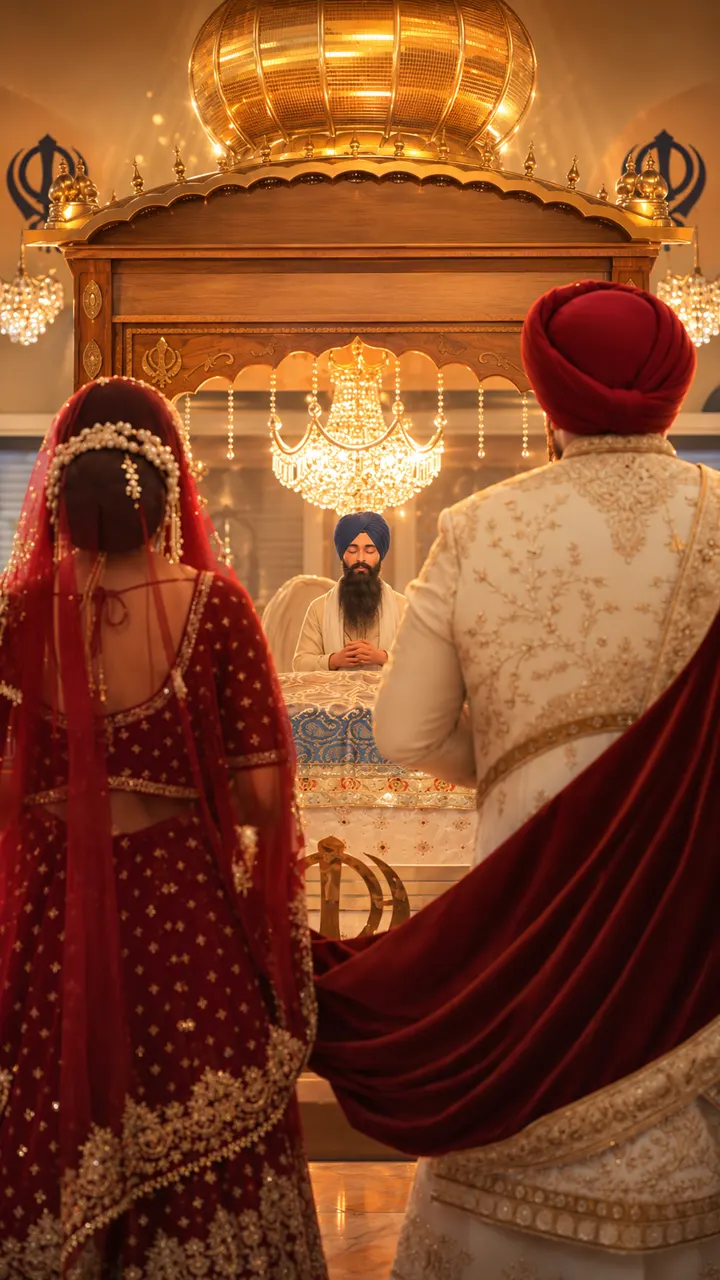 Nikhil and Sanya at their wedding ceremony